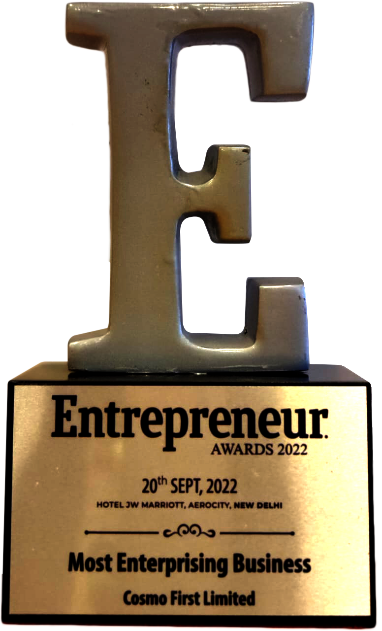 Most Enterprising Business of the Year by Entrepreneur India